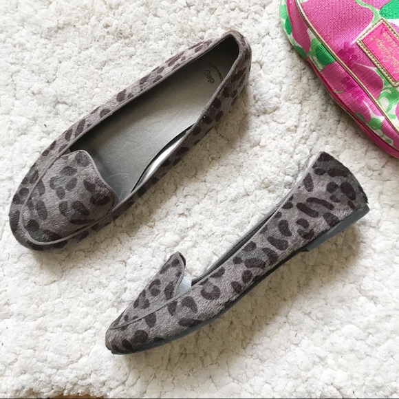 GAP Shoes - GAP: Faux Leopard Print Fur Driving Loafers Sz 10